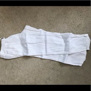 White linen pants